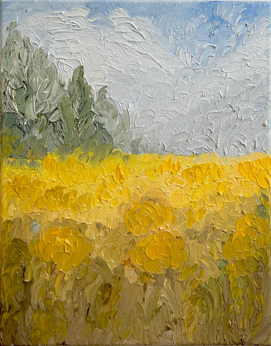 Golden Flower Field - SOLD