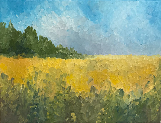 Pale Yellow Flower Field - SOLD