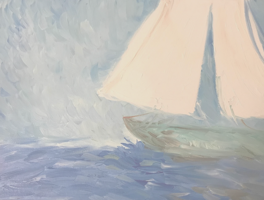 Abstract Sailboat - SOLD